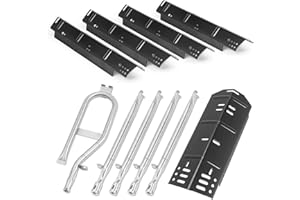 BBQ-YUMMY Grill Replacement Parts for Dyna-Glo GH474CRP DGH483CRP, Heat Plate and Burner Kit for Dynaglo 4 and 5 Burner Revoace GBC1793W Grills,Dyna-Glo 3 Burner,70-02-411 Grill Heat Plates Tent Burner Tubes