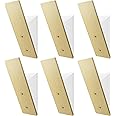 Gold Wall Coat Hat Hanger - Brass Bath Robe Towel Hook - Set of 6 Hooks - Bathroom Decorative Accessories Rack
