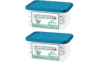 2PCS Air Purifier Dust Removal Box | 350ml Indoor Air Purification Dust Removal Magic Box, Automatic Dust-Sucking, No Electri