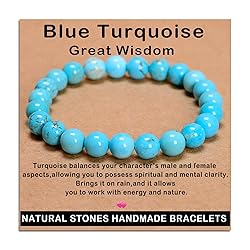AD Beads Handmade Gemstone Stretch Elastic Bracelet