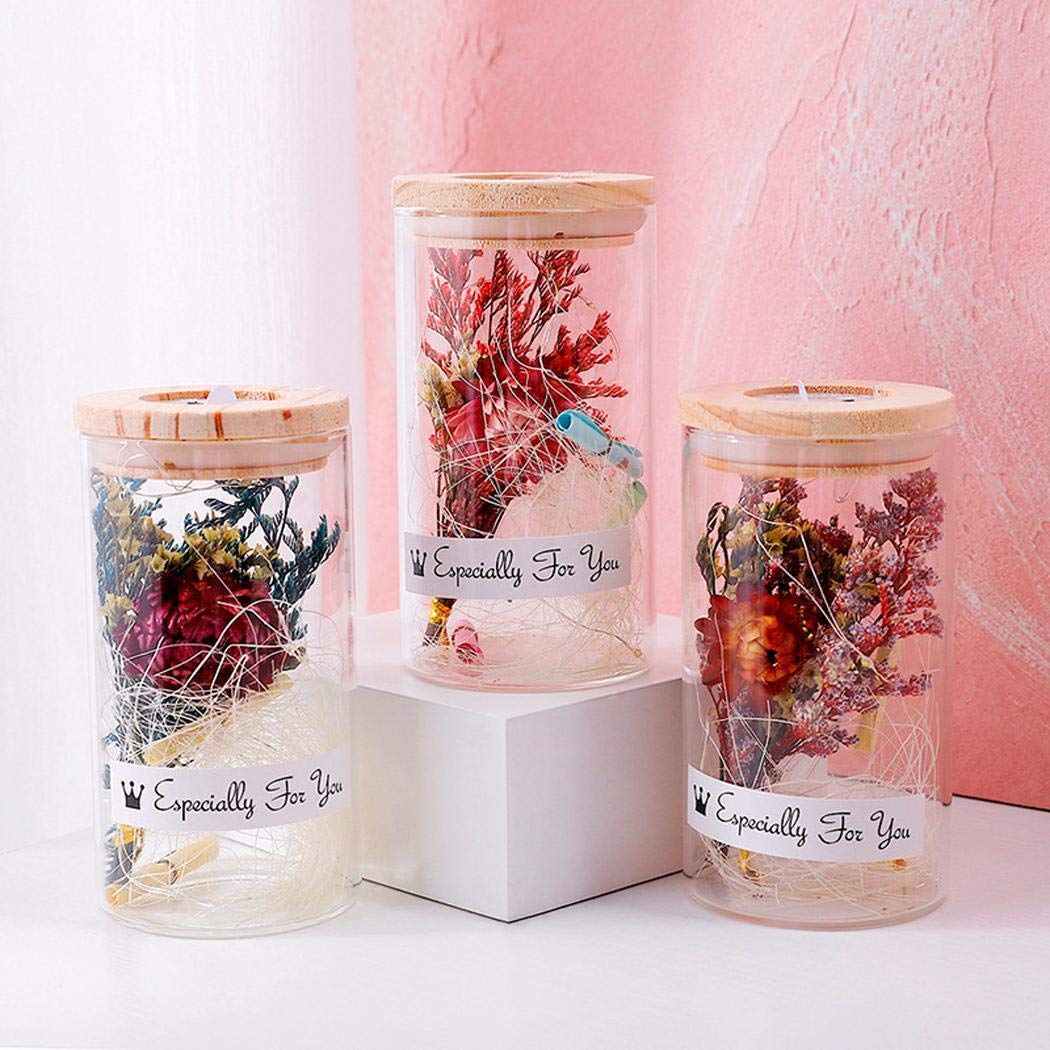 Zimrio Vase de Fleurs séchées Creative Glitter Verre décorer Ornements Cadeau de la Saint-Valentin Fleurs artificielles
