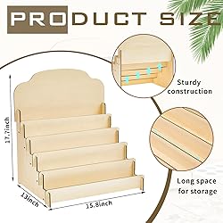 Barydat Tiered Greeting Card Display Stand Wooden