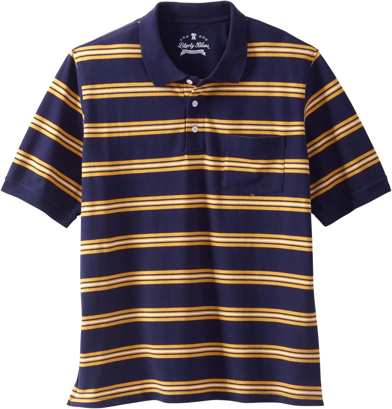 Liberty Blues Men's Big & Tall Pocket Pique Polo Shirt