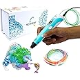 SCRIB3D P1 3D Printing Pen with Display - Includes 3D Pen, 3 Starter Colors of PLA Filament, Stencil Book + Project Guide, an