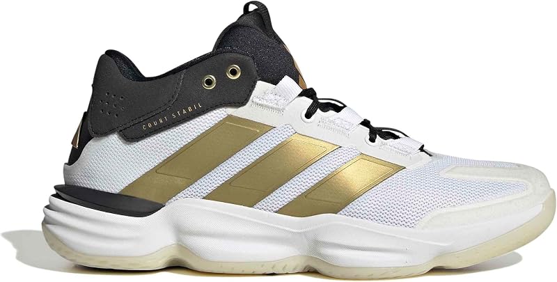 Hombre Courtstabil Indoor Performance Shoes, FTWR White/Gold Met./Core Black, 44 EU — foto 2 de 7