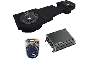 Harmony Audio Compatible with 2002-2018 Dodge Ram Quad or Crew Kicker Bundle Comp C10 Dual 10" Sub Box CXA800.1 Amp