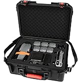 Hard Case for DJI Air 3S/Air 3 - Waterproof Carrying Cases, Portable Storage Bag Fits for DJI Fly More Combo, RC 2/RC-N2/RC-N3 Controller, Batteries, Charger, Cables, Accessories (Only Black Case)