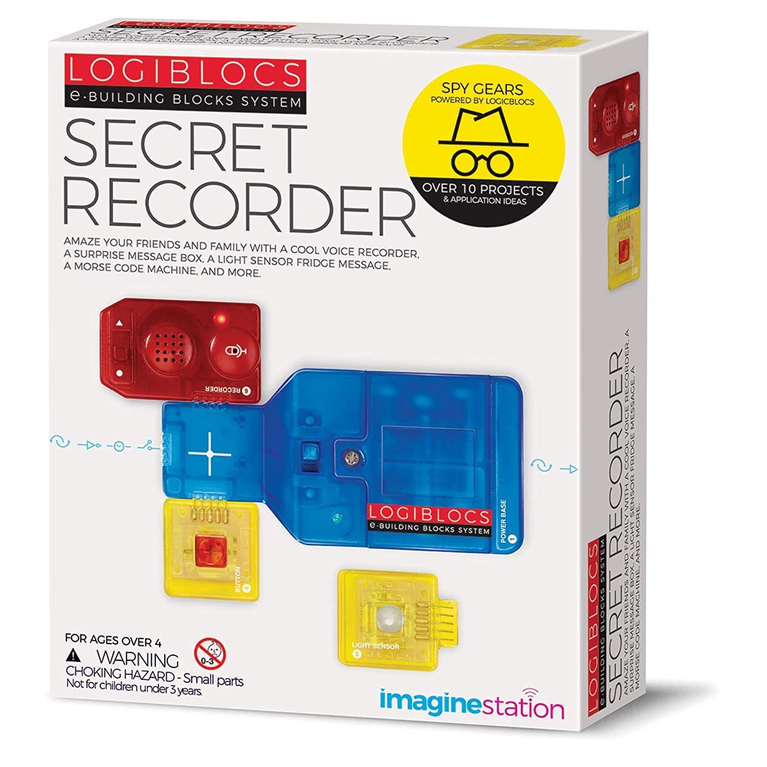 4M - 406808 - Logiblocs - Secret Recorder,White