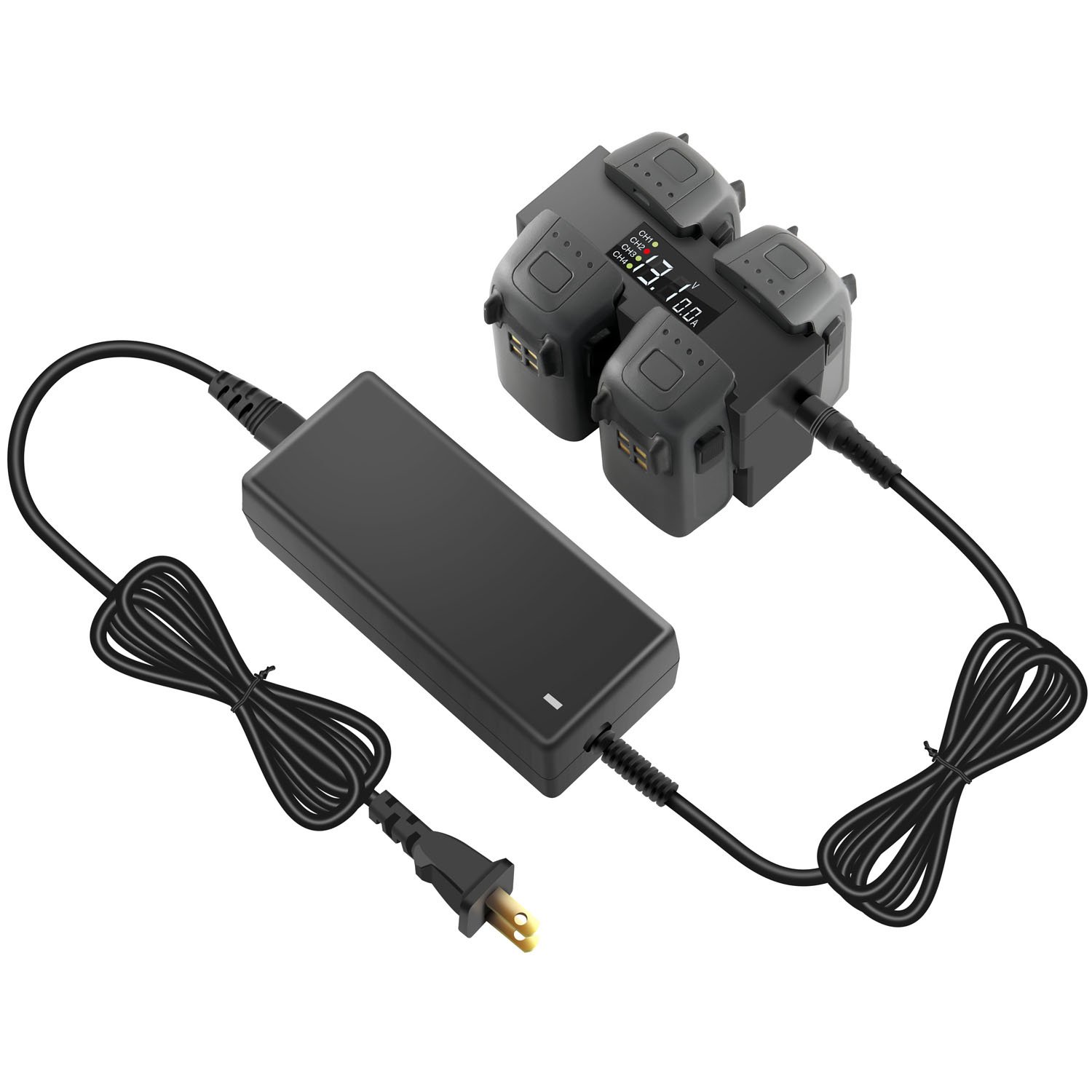 Tineer クアッドマルチバッテリー充電器 Djiスパークドローン用 B07gnbgjv6 高速並列充電器 ハブステーション ドローンマルチコプター 誕生日プレゼント Elradarrenca Cl