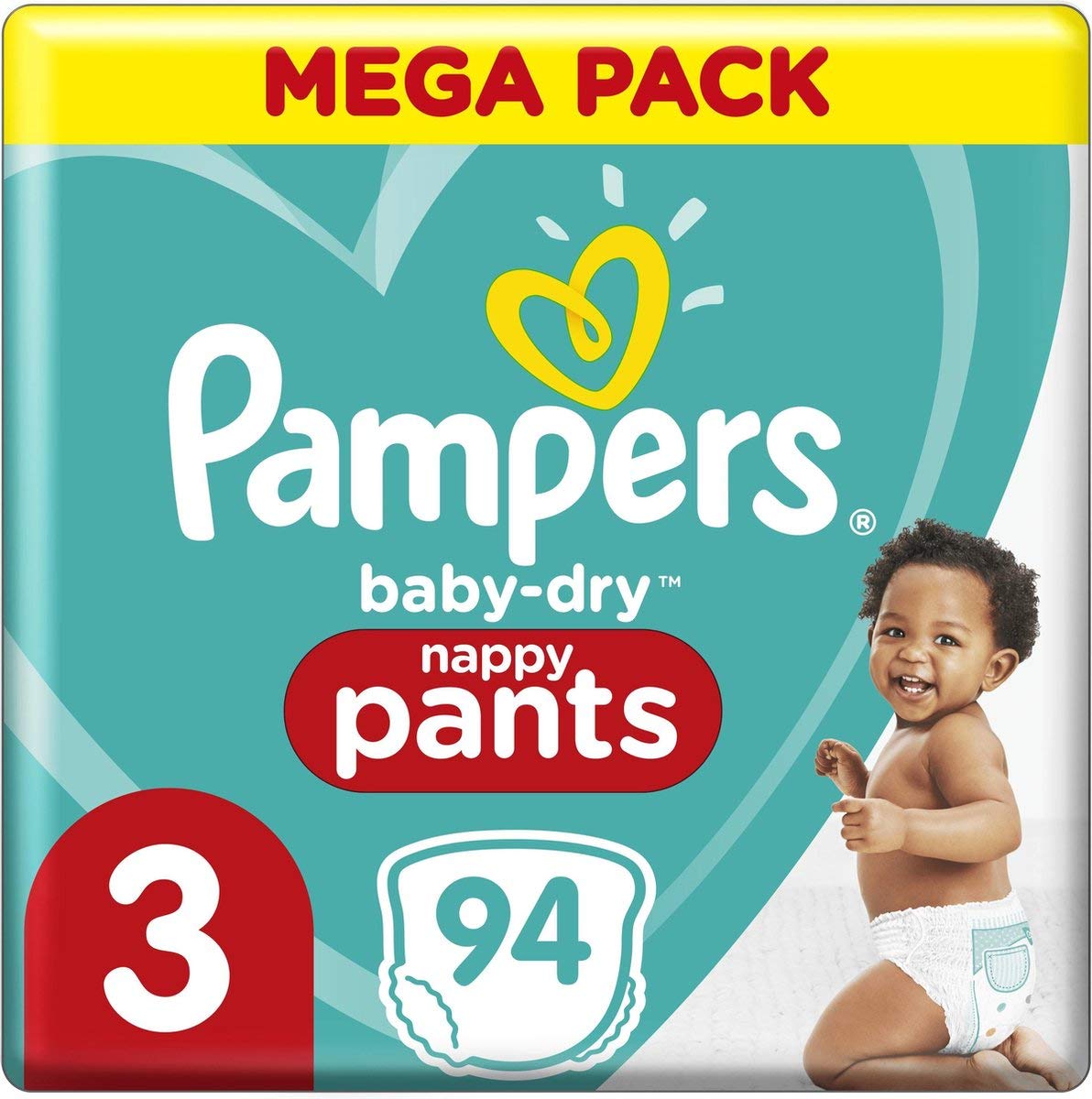 Pampers 81714247 Baby-Dry Pants Nappy Pants White