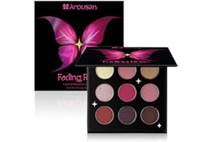 Arousar Eyeshadow Palette, Matte Shimmer Glitter Pink Eye Makeup Palette, Highly Bold Pigmented Pressed Powder Palette, Natural Velvet texture Fading Rose
