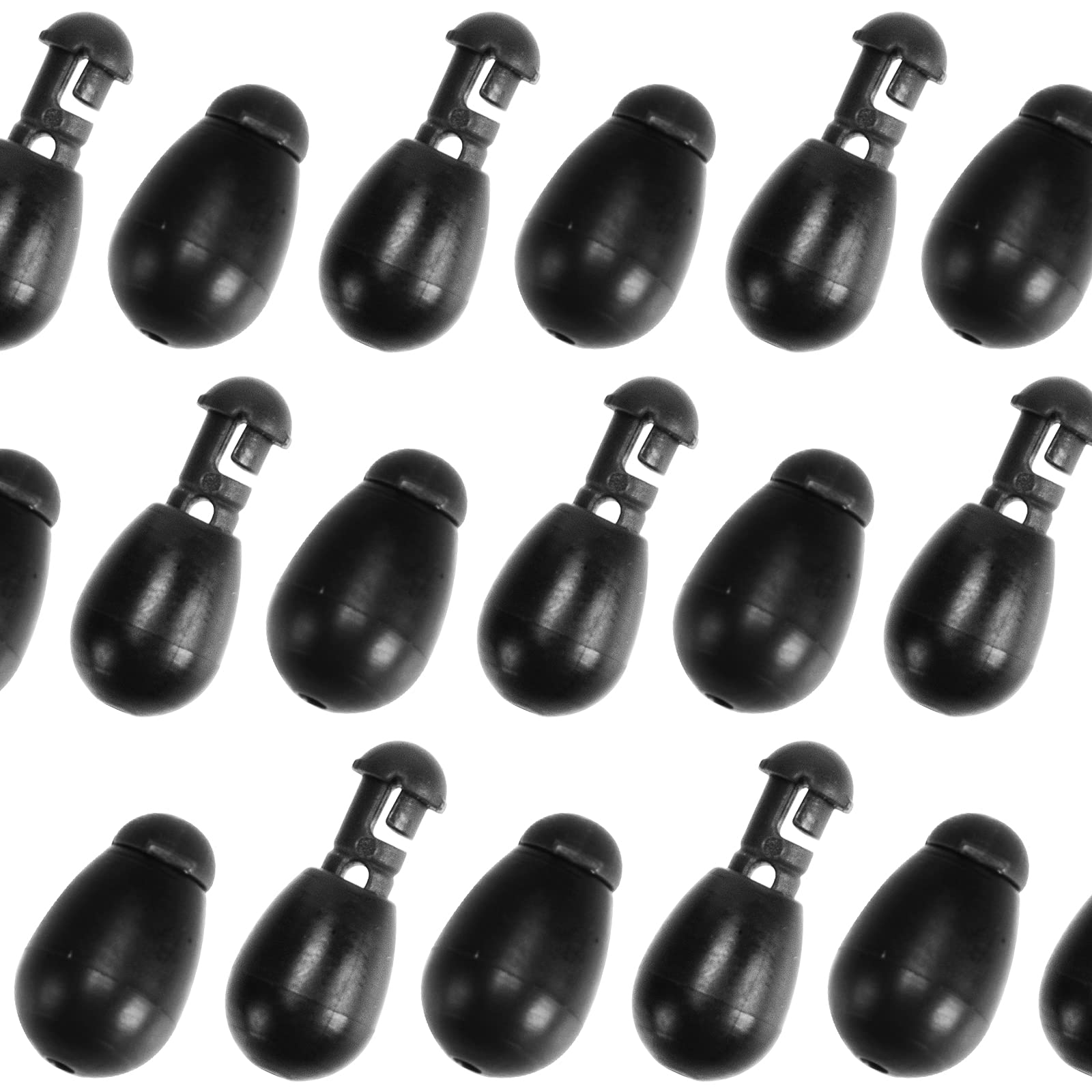 SF Instantly Shock Beads Quick Change Beads Fishing Connector for Carp Fishing Feeder Hook Links 50Pcs Large Black