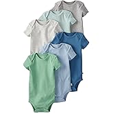 little planet by carter's unisex-baby 6-pack Organic Cotton Short-sleeve Rib Bodysuits