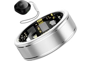 ANAROW Smart Health Ring for Women Men, Fitness Tracker Ring with Heart Rate, SpO2, Blood Pressure, Sleep Monitoring, Step Counting, 5ATM Waterproof for iOS & Android, No Subscription Fee (Silver 9)