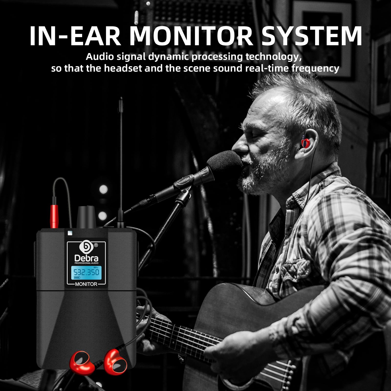 Mua D Debra Audio PRO ER202 UHF Dual Channel Wireless in Ear Monitor System with Monitoring