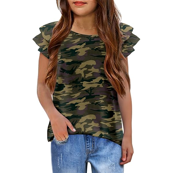 Girls Tie Dye Tunic Top - Long Sleeve Casual Blouse With Lace Hem, Sizes 5-12 Years (95% Cotton)