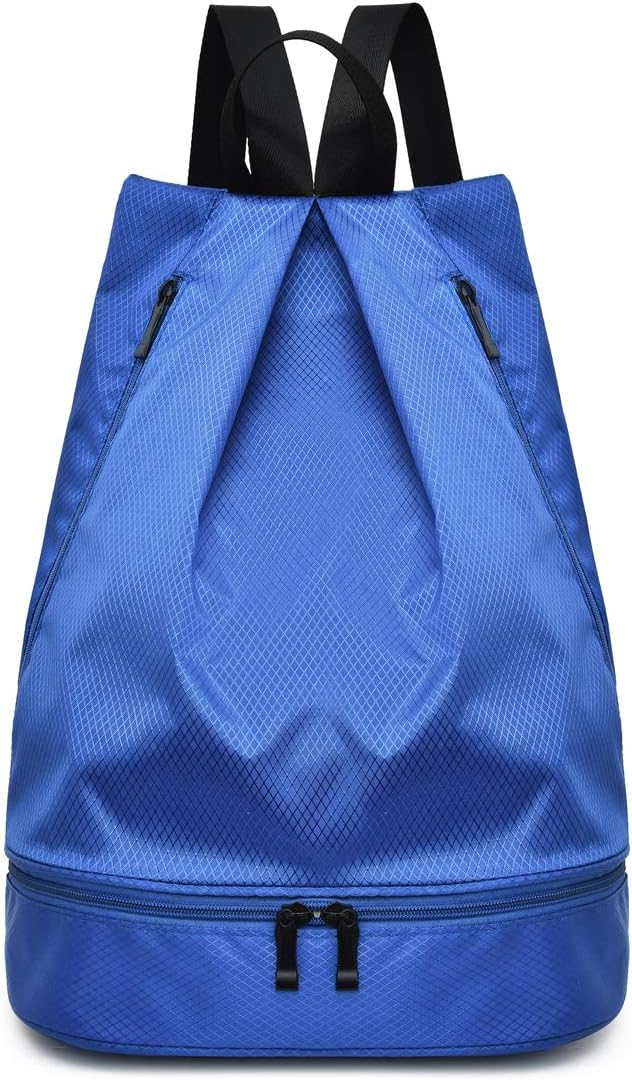 Gym Sports Bag Dry Wet Separated Swimming Backpack Dance Bag Yoga Beach Bag Swim Bags with Shoe Compartment for Men Women Kids Girls Boys