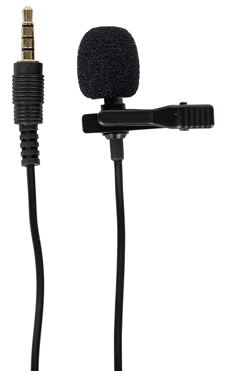 Generic 3.5mm Clip On Mini Lapel Lavalier Microphone (Black)