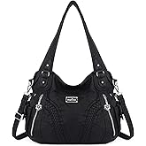 Purses and Handbags Women Fashion Tote Bag Shoulder Bags Top Handle Satchel Purses Washed Synthetic Leather Handbag