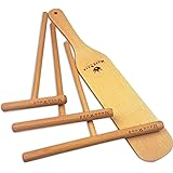 Wooden Crepe Spreader and Spatula Set - 4 Piece (3.5, 5, 7 Spreaders Kit 12 Inch Crepe Spatula Turner) Convenient Sizes to Fi