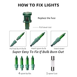 TW SHINE Green Christmas Lights, 20FT 100 Count