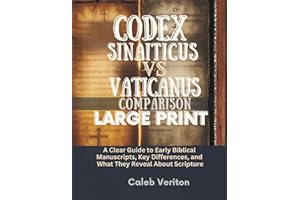 CODEX SINAITICUS VS VATICANUS COMPARISON LARGE PRINT: A Clear Guide to Early Biblical Manuscripts, Key Differences, and What 