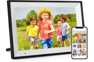 Digital Picture Frame 10.1 Inch Digital Photo Frame 32GB Storage, WiFi Picture Frame with1280x800 IPS Touch Screen, Auto-Rotate Photo Frame Share Your Photos and Videos via AiMOR App, Black