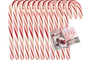 KANDYRIFIK CANDY CANES Peppermint Flavored | Red & White Stripes Individually Wrapped | Creative Idea Booklet Included (80 COUNT)