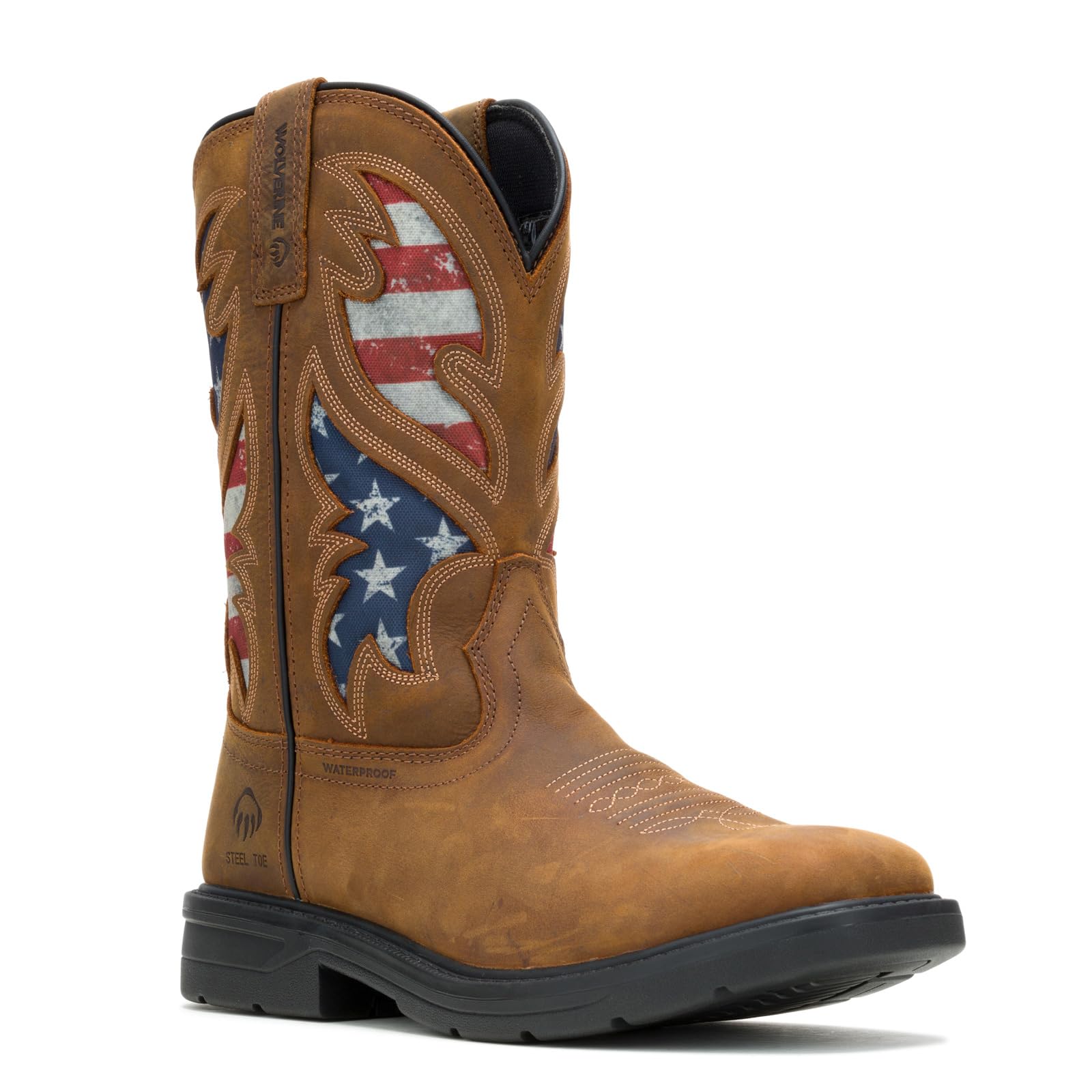 Wolverine Rancher Flag Steel Toe Wellington in Brown for Men