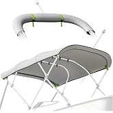 4 Bow 5-Ply 1200D Bimini Top Replacement Cover with Storage Boot | Ultra Waterproof UPF 50+ Fade Resistant Bimini Top Canvas Only with Taillight Opening, 4 Reinforced Corners, No Frame