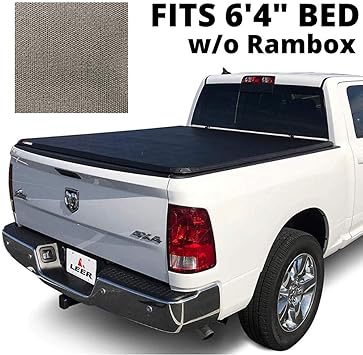Amazon Com Leer Latitude Sc Fits 2009 2018 Ram 2019 Ram Classic Easy Install Soft Tri Fold Truck Bed Tonneau Cover Matte Black 6 4 Ft Bed Automotive