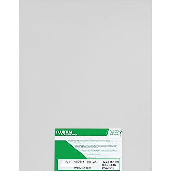 fujicolor fujifilm sheets crystal ii paper type glossy enlarging 8x10 surface super
