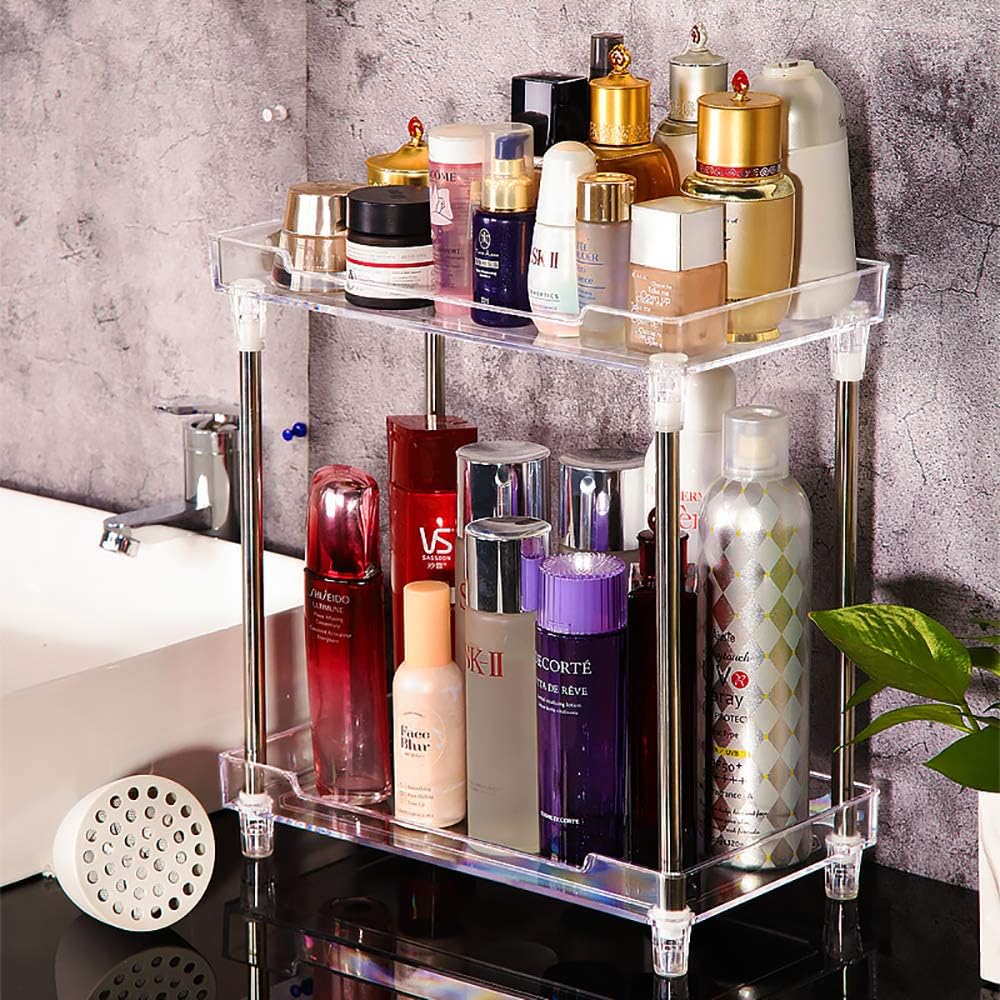 Amazon.com: Bathroom Organizer Countertop, 2-Tire Skincare Organizers