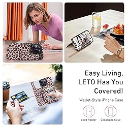 LETO for iPhone 15 Pro Max Wallet Case - Flip Folio