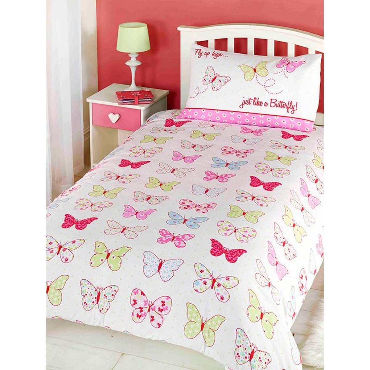 Rapport Home Fly Up High Duvet Cover Set Single, Pink