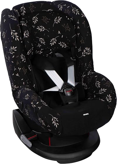 Dooky Seat Cover Universal Fits Car Seats 0+/1+ 95 Cotton Black Leaves