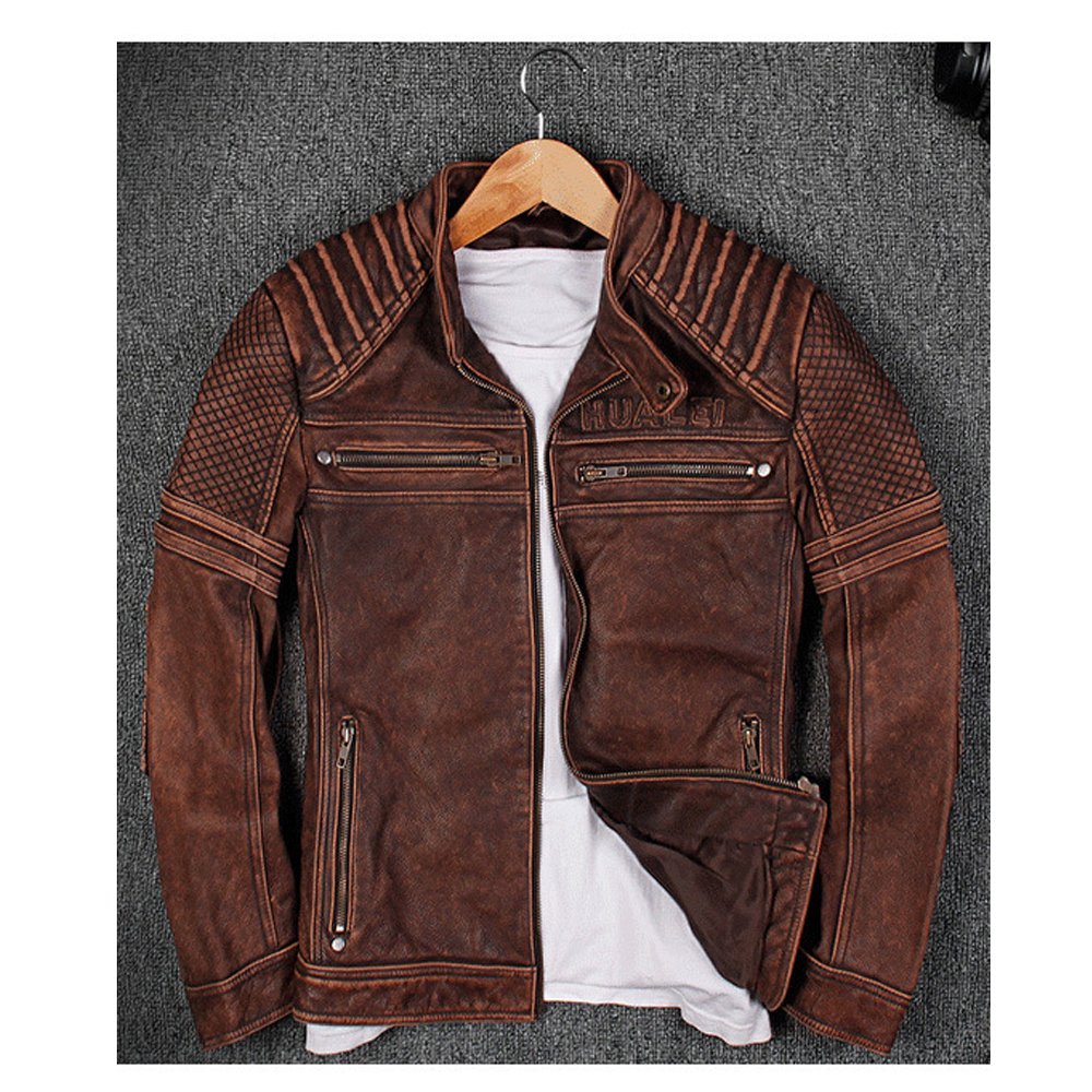 Mua ヒトミ Hitomi レザージャケット バイクジャケット ライダースジャケット 革ジャン メンズ 本革ジャケット ダブル メンズウェア アウター メンズファッション 牛革製 S 3xlサイズ展開 Tren Amazon Nhật Chinh Hang 21 Fado