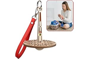 NOKIILS Portable Wrist Yarn Holder for Crocheting, Wooden Crochet Yarn Ball Holder with Wrist Strap, Yarn Spinner for Crocheting Knitting Craft Lovers (Peacock)