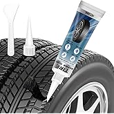 Tire Repair Glue, 50ML Professional Black Rubber Cement for Car & Motorcycle Sidewall Fix, Strong Bonding & Waterproof