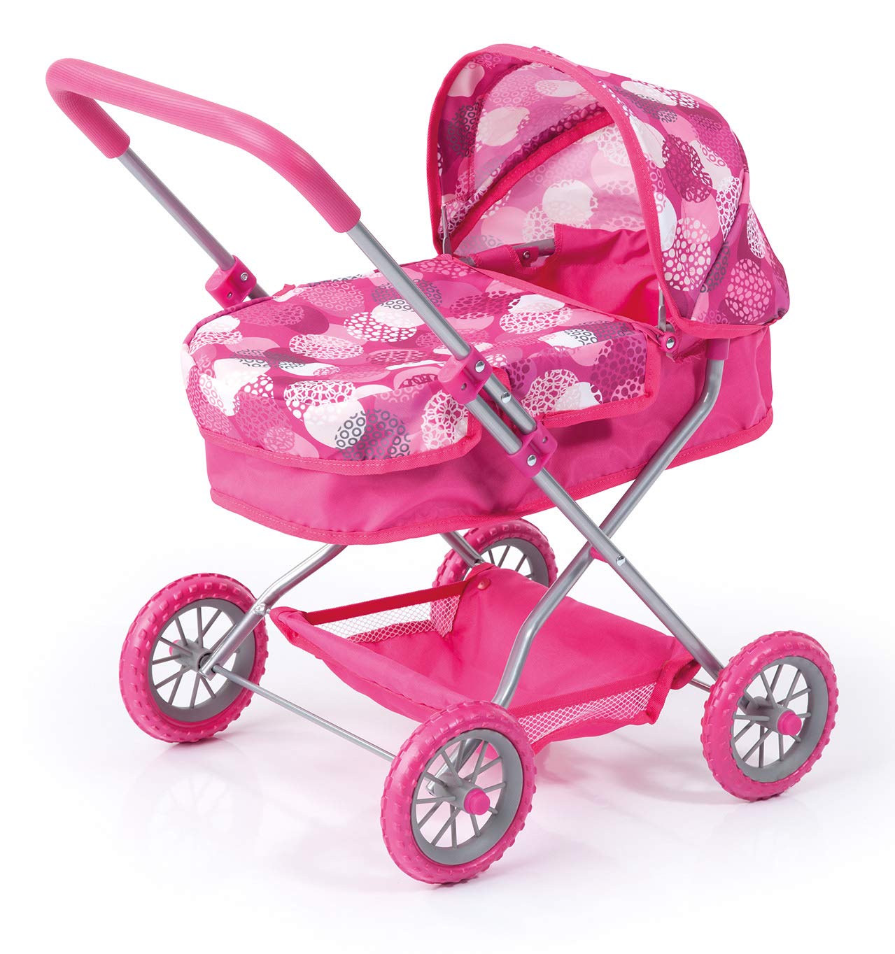 Dolls pram Smarty, stroller, with underneath shopping basket