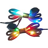 LIHAI Led Light Up Shoelaces with Multicolor Flashing Shoe laces for Night Party