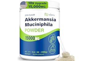 Nwiorte Akkermansia Probiotic for Women & Men, Hunger & Metabolism Support | 15000MG Akkermansia Muciniphila Probiotic Powder Supplement for Digestion & Gut, Energy, Overall Health, 0 Sugar, 15.9 oz