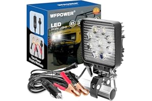 WFPOWER Spotlight for Boat, Portable Clamp on Boat Docking Headlights LED Pod 6000K Flood Marine Lamp for Kayak Bass Jon Fish