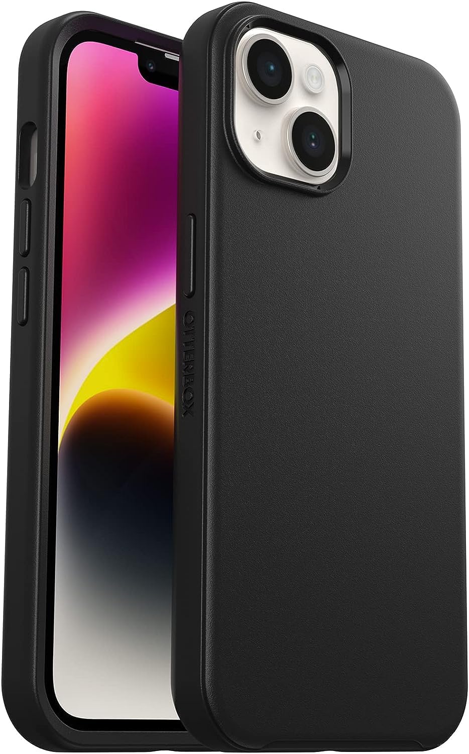 OtterBox iPhone 14 & iPhone 13 (Only) - Symmetry Series+ Case - Black - Ultra-Sleek - Snaps to MagSafe - Raised Edges Protect Camera & Screen - Non-Retail Packaging