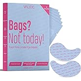 VALITIC Kojic Acid Under Eye Masks - Brightening Under Eye Patches Travel Essentials for Women and Men - Fades Dark Circles and Reduces Puffy Eyes - with Niacinamide, Collagen and Caffeine - 6 Pack