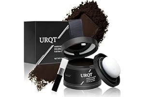 URQT Magic Hairline Powder, Instantly Conceals Hair Loss, Natural Hairline Coverage, Hair Fibers for Thinning Hair, Root Touch Up Hair Powder for Women & Men, Root Cover Up Hair Powder (Dark Brown)