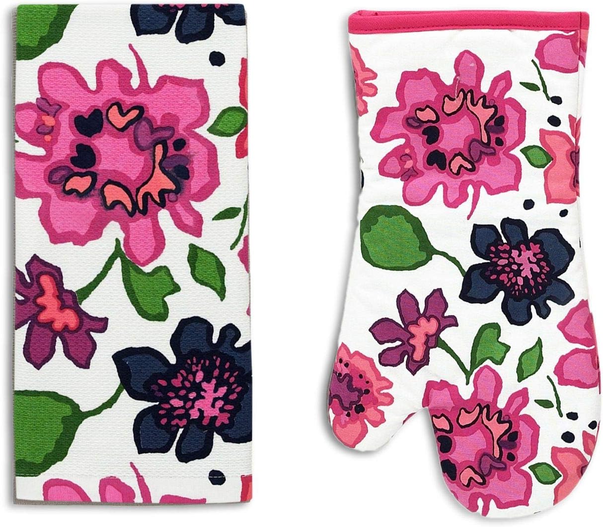 Kate Spade Floral Kitchen Towel & Oven Mitt Set, Multi-Colored
