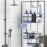 KEGII Hanging Shower Caddy Over Door Rack Black Stainless Steel view 7