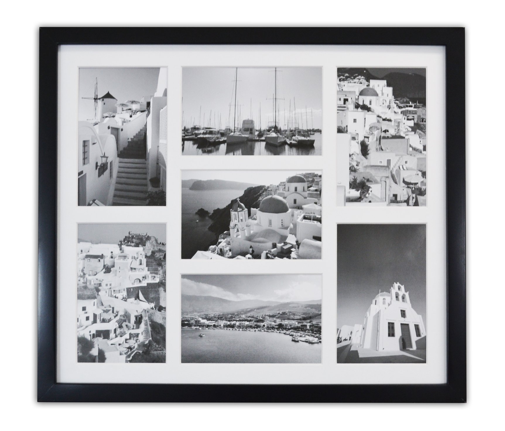 Similar to not exact Golden State Art, 13.7x15.7 Matted Black Wood 7-Opening for 4 x 6 Collage Picture Frame