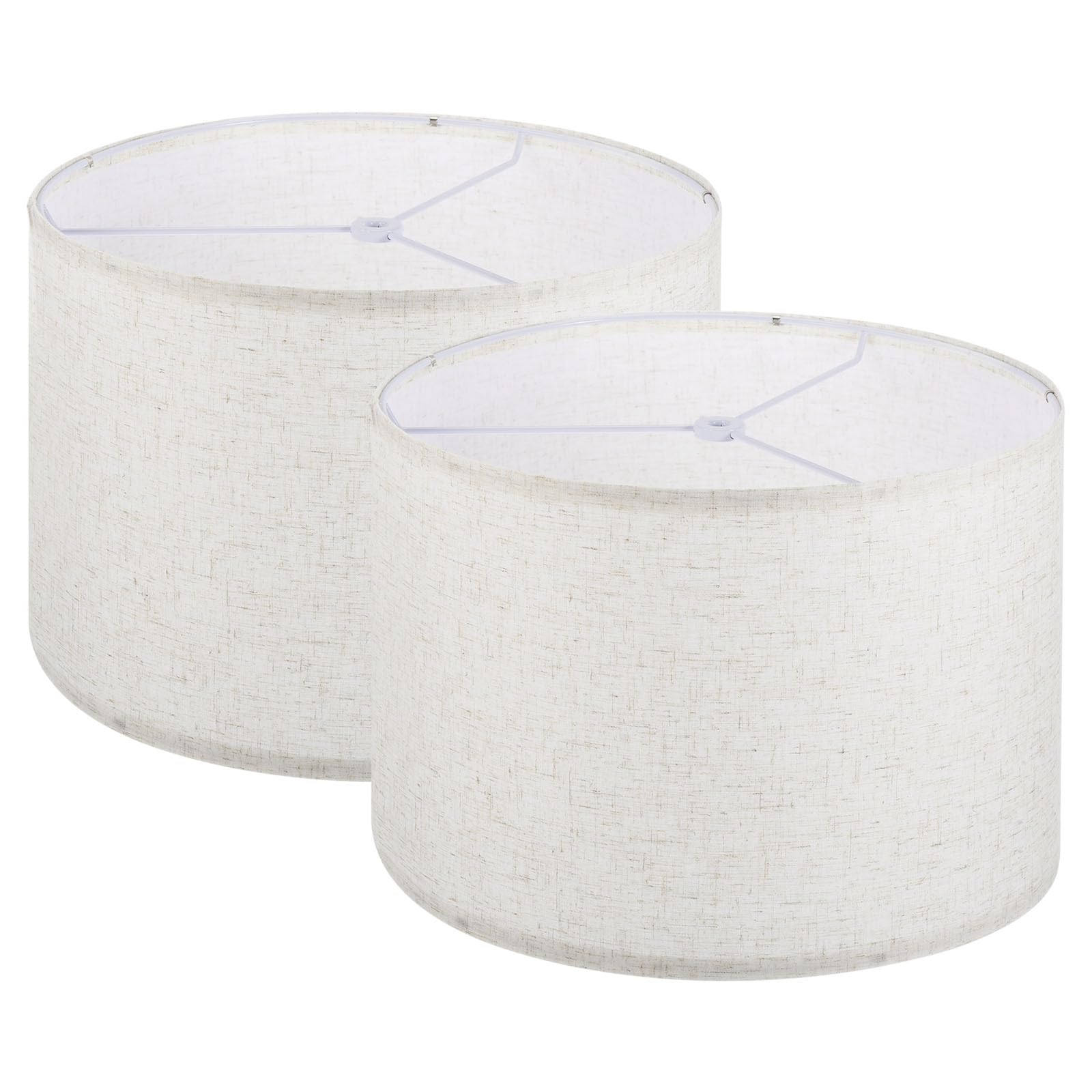 Photo 1 of PATIKIL Drum Lamp Shades Set of 2, 13"x13"x9" Linen Round Lamp Shade for Table Lamps Easy Assembly Lampshade for Table Lamps Floor Lamps Bedside, Beige